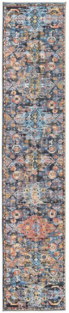 2' 6 x 12' Waters · Geometric Washable Rug, multi