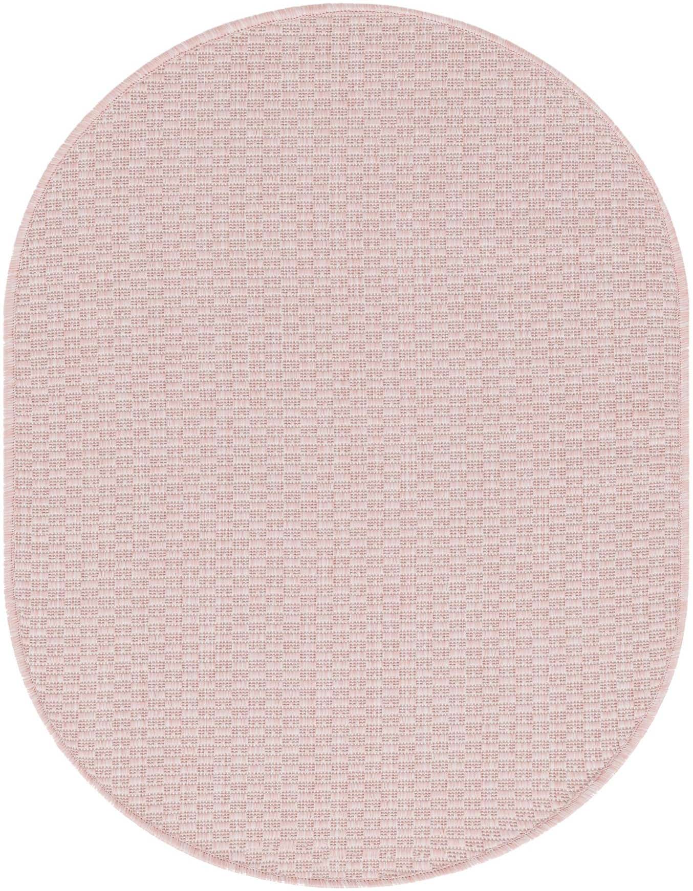2' x 3' Easy-Clean Solid Indoor / Outdoor Oval Rug