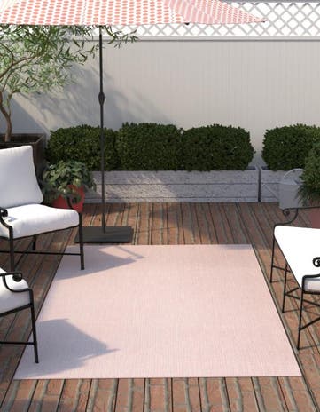 5' 3 x 8' Easy-Clean Solid Indoor / Outdoor Rug