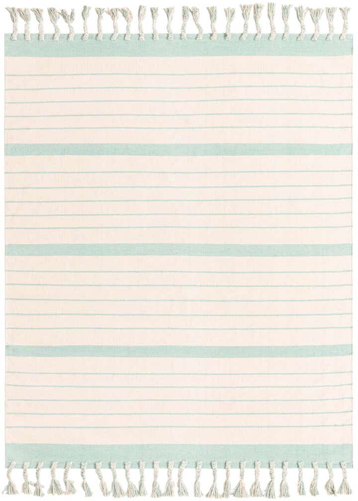 5' 1 x 8' Hand Woven Chindi Cotton Rug