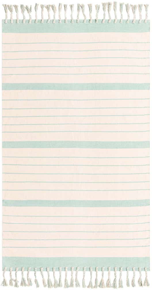 5' 1 x 8' Hand Woven Chindi Cotton Rug