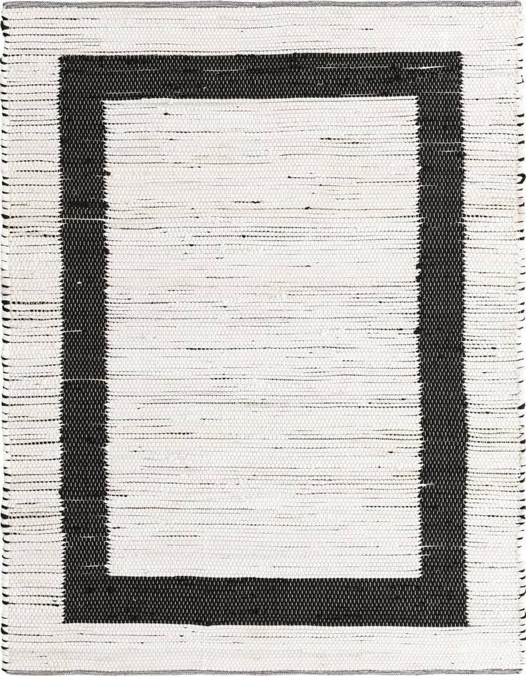 Detail image of 5' 1 x 8' Hand Woven Chindi Jute Rug