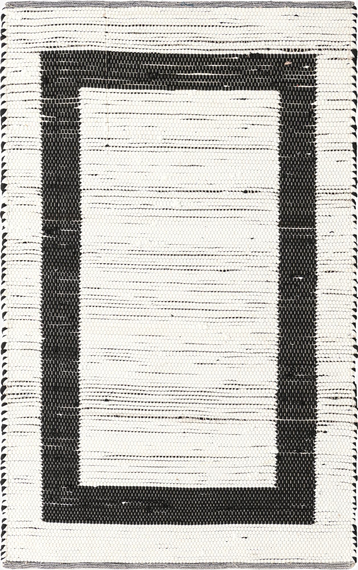 4' 1 x 6' 1  Hand Woven Chindi Jute Rug