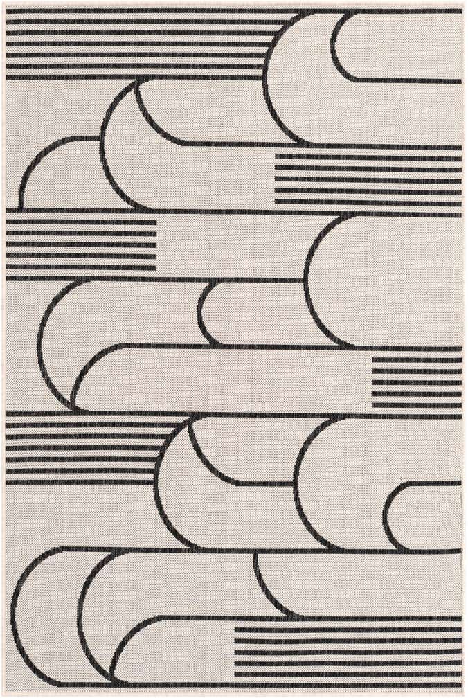 4' x 6' Easy-Clean Modern Indoor / Outdoor Rug