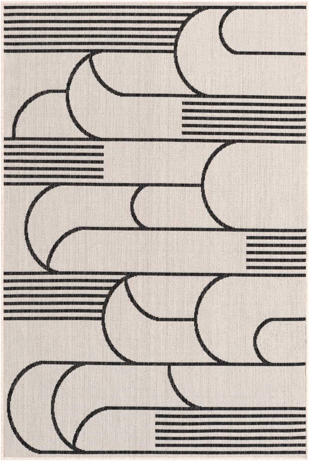 Detail image of 4' x 6' Easy-Clean Modern Indoor / Outdoor Rug