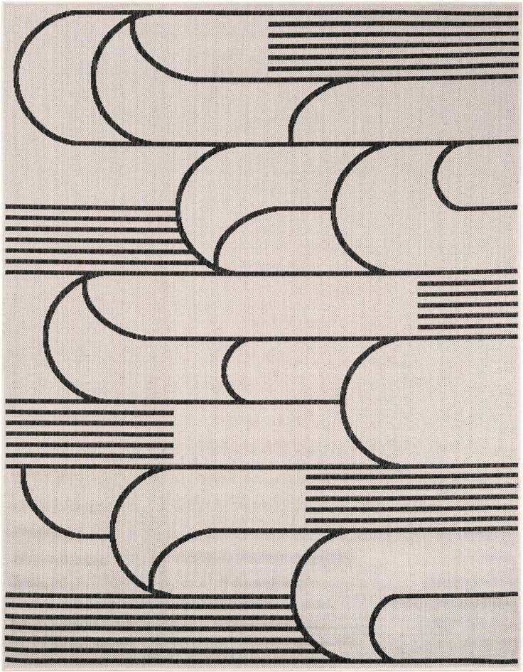 Detail image of 5' 3 x 8' Easy-Clean Modern Indoor / Outdoor Rug
