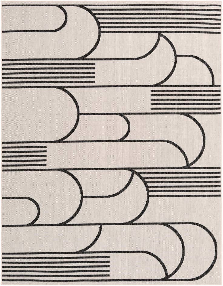 Detail image of 6' x 9' Easy-Clean Modern Indoor / Outdoor Rug