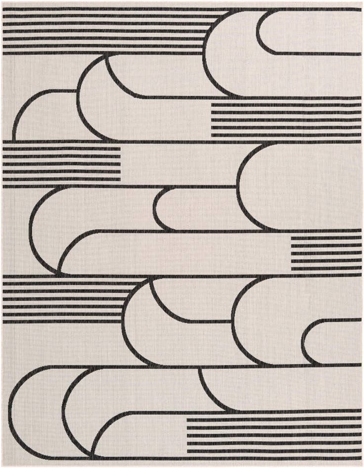Detail image of 7' 10 x 10' Easy-Clean Modern Indoor / Outdoor Rug