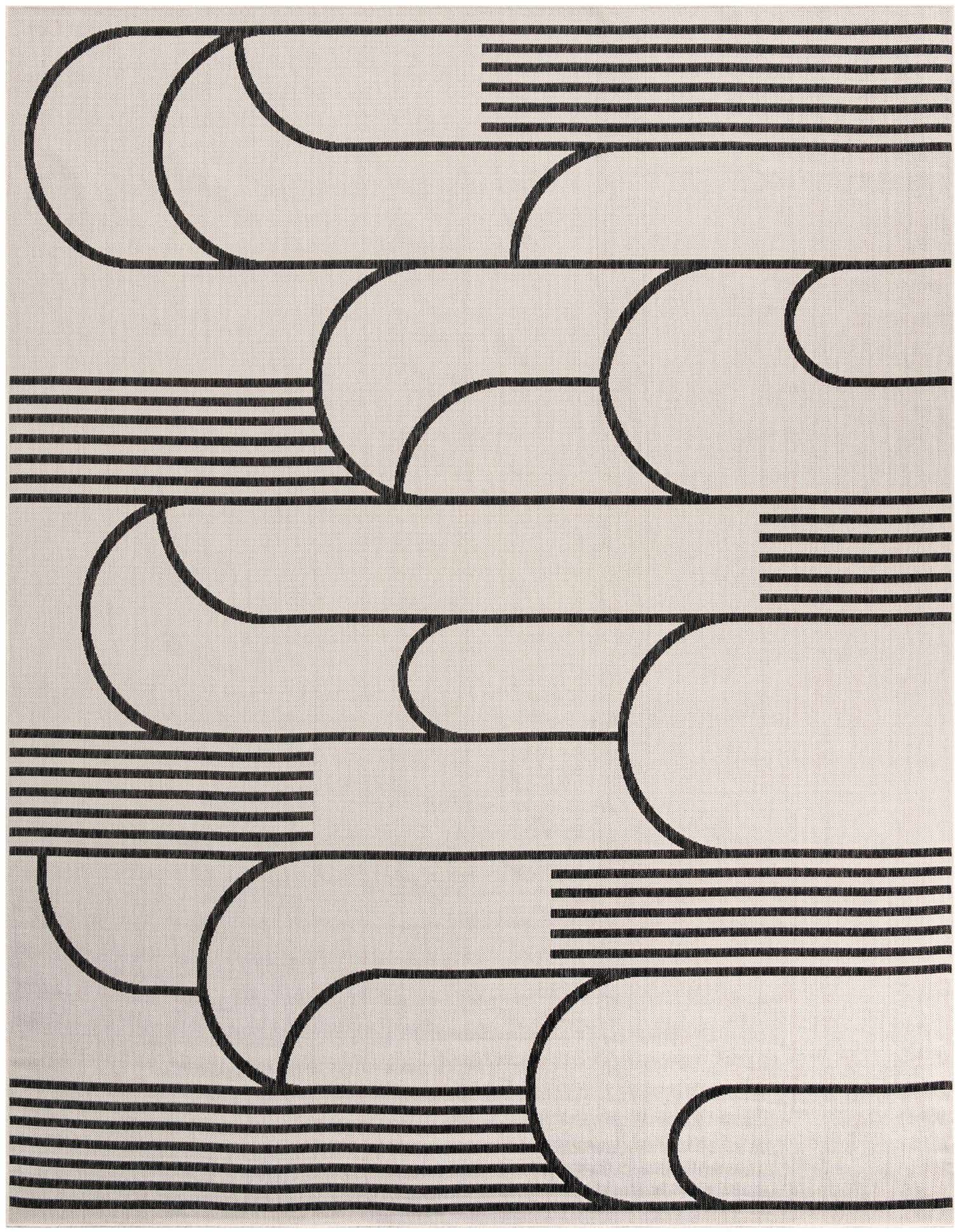 9' x 12' Easy-Clean Modern Indoor / Outdoor Rug