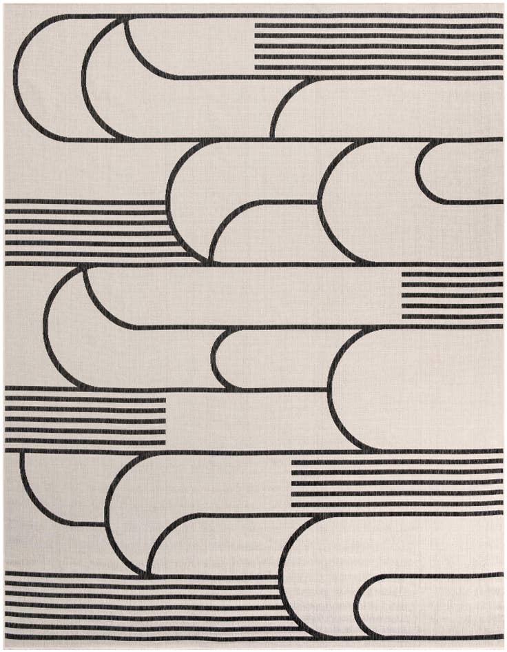 Detail image of 9' x 12' Easy-Clean Modern Indoor / Outdoor Rug