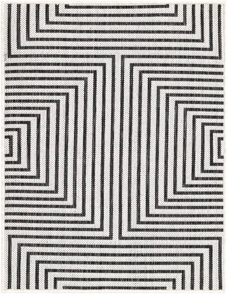 Detail image of 2' x 3' Easy-Clean Modern Indoor / Outdoor Rug