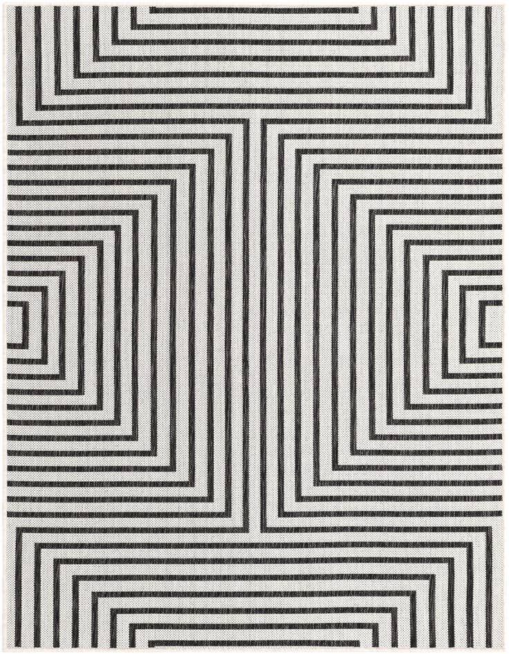 Detail image of 4' x 6' Easy-Clean Modern Indoor / Outdoor Rug