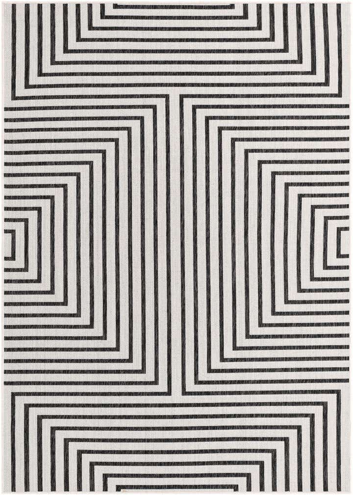 5' 3 x 8' Easy-Clean Modern Indoor / Outdoor Rug