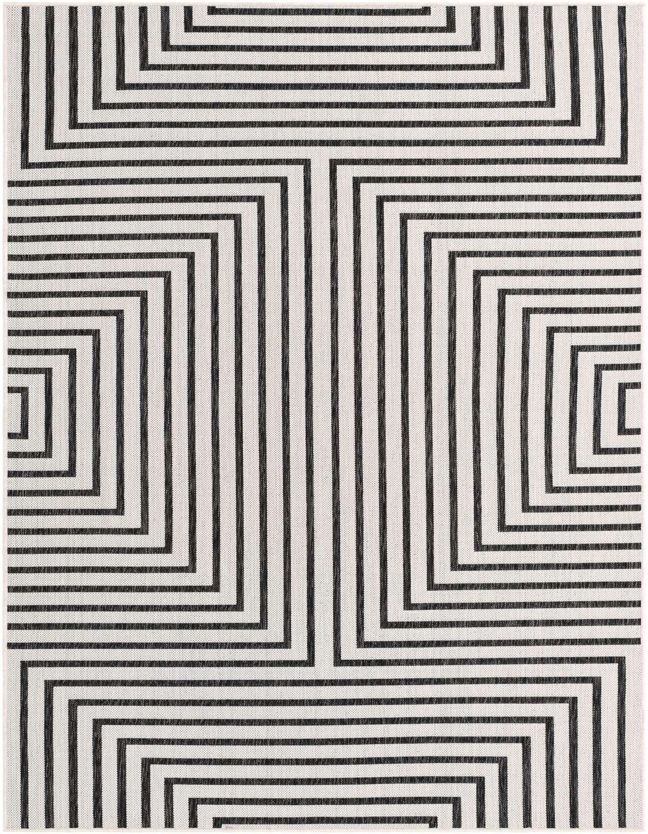 5' 3 x 8' Easy-Clean Modern Indoor / Outdoor Rug