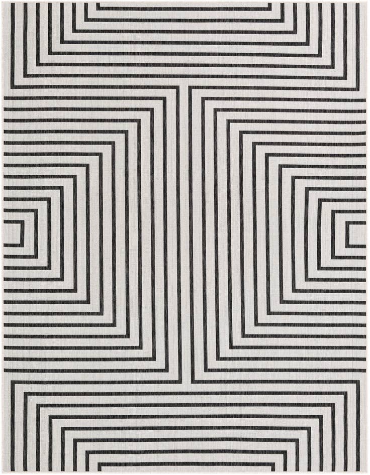 Detail image of 7' x 10' Easy-Clean Modern Indoor / Outdoor Rug