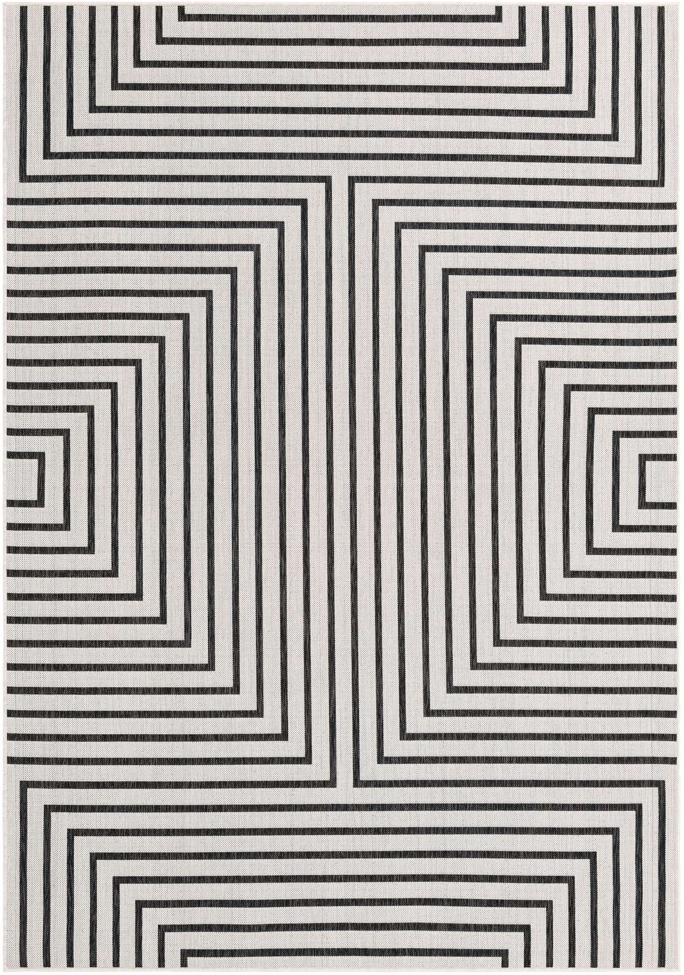 7' x 10' Easy-Clean Modern Indoor / Outdoor Rug