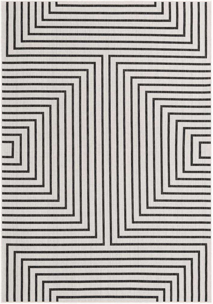 7' x 10' Easy-Clean Modern Indoor / Outdoor Rug