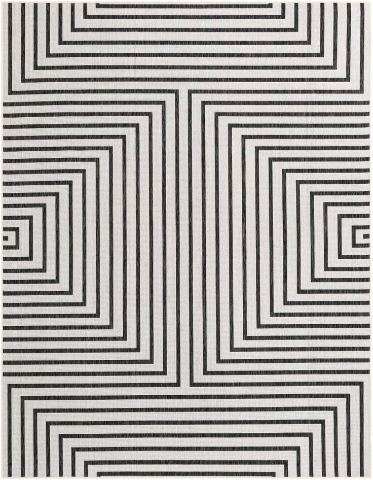Detail image of 7' 10 x 10' Easy-Clean Modern Indoor / Outdoor Rug