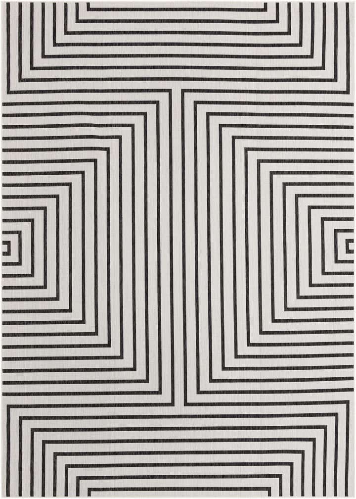 9' x 12' Easy-Clean Modern Indoor / Outdoor Rug