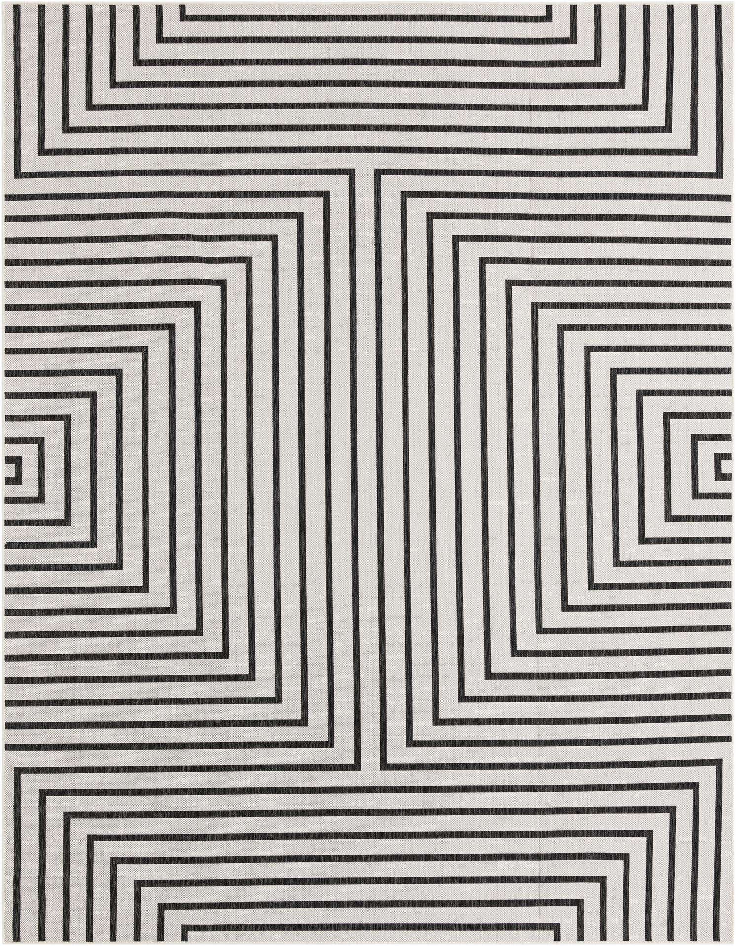 9' x 12' Easy-Clean Modern Indoor / Outdoor Rug