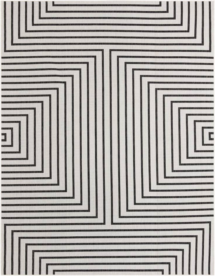 Detail image of 9' x 12' Easy-Clean Modern Indoor / Outdoor Rug