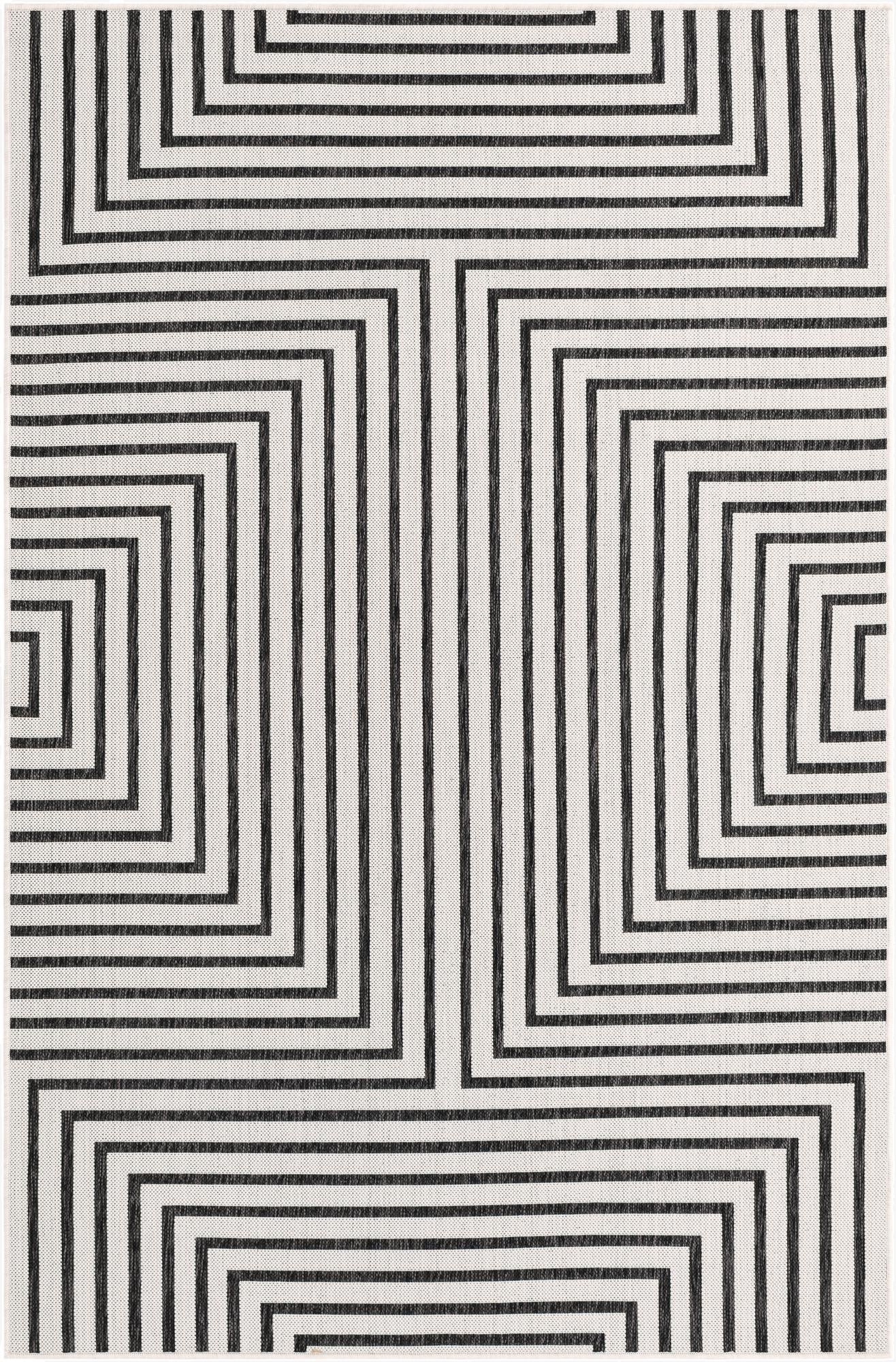 Primary image 5' 3 x 8'  Washable Modern Indoor / Outdoor Rug