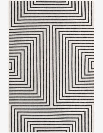 5' 3 x 8' Easy-Clean Modern Indoor / Outdoor Rug