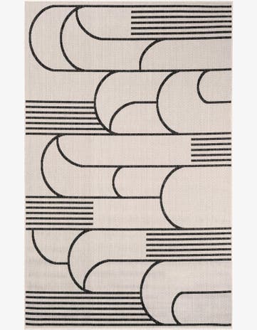 5' 3 x 8' Easy-Clean Modern Indoor / Outdoor Rug