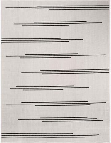 White and Black Easy-Clean Modern Indoor / Outdoor Rug
