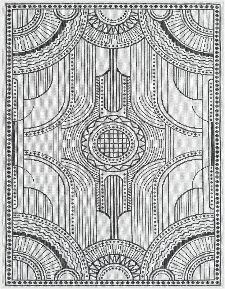 Detail image of 4' x 6' Easy-Clean Traditional Indoor / Outdoor Rug