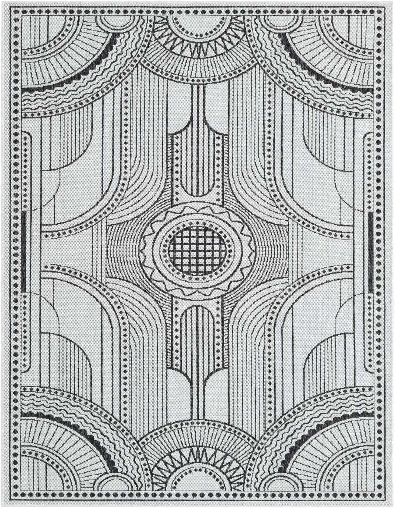 5' 3 x 8' Easy-Clean Traditional Indoor / Outdoor Rug