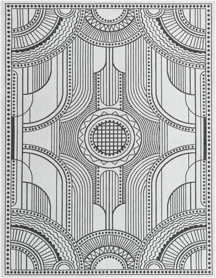 Detail image of 6' x 9' Easy-Clean Traditional Indoor / Outdoor Rug