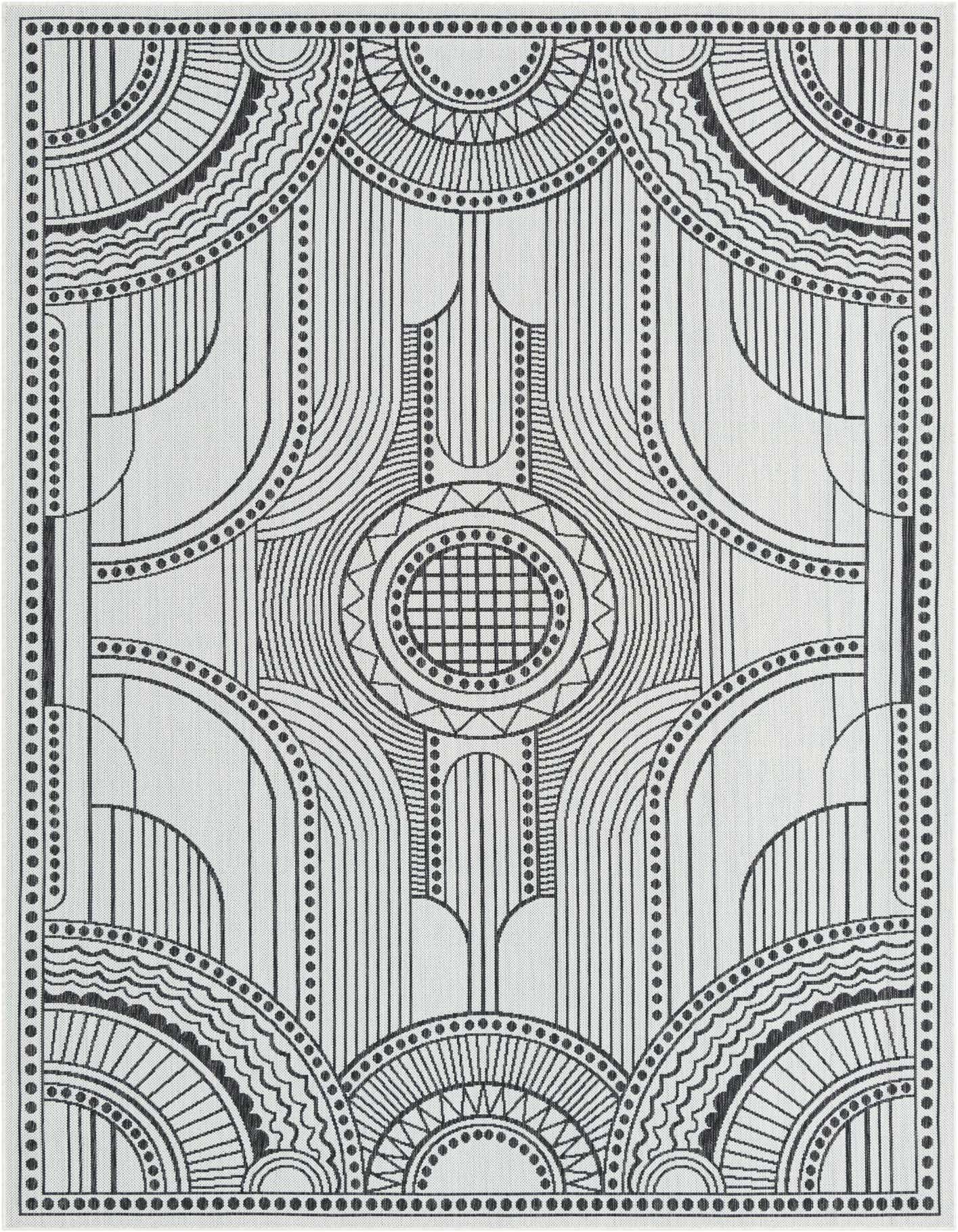 7' x 10' Easy-Clean Traditional Indoor / Outdoor Rug