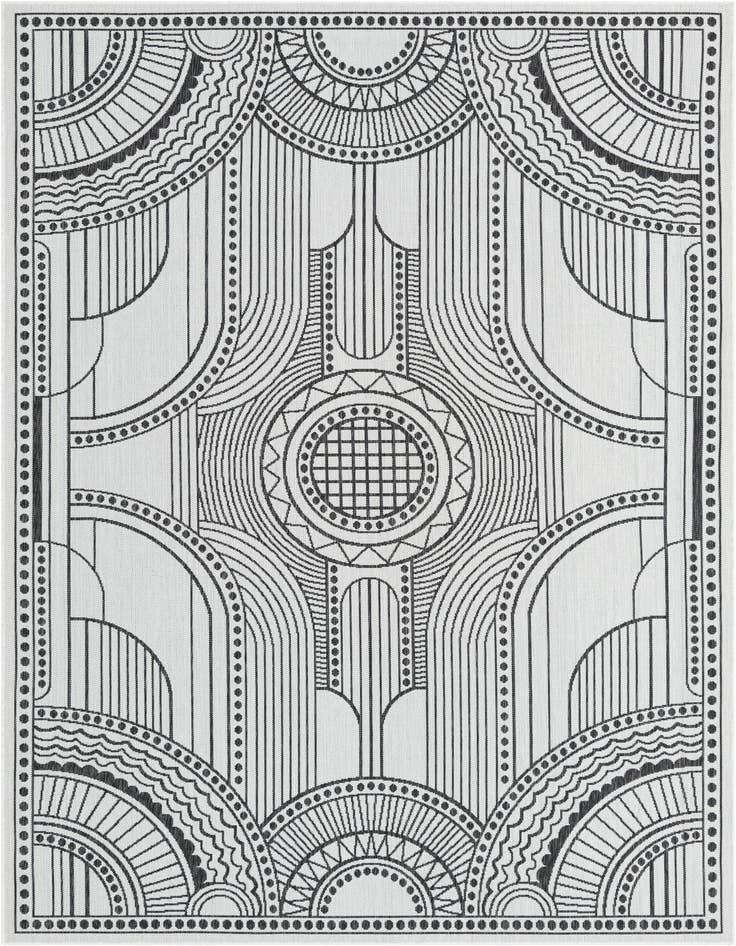 Detail image of 7' x 10' Easy-Clean Traditional Indoor / Outdoor Rug
