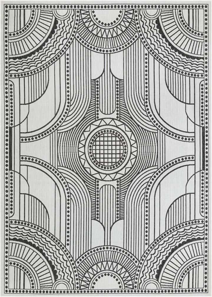 9' x 12' Easy-Clean Traditional Indoor / Outdoor Rug