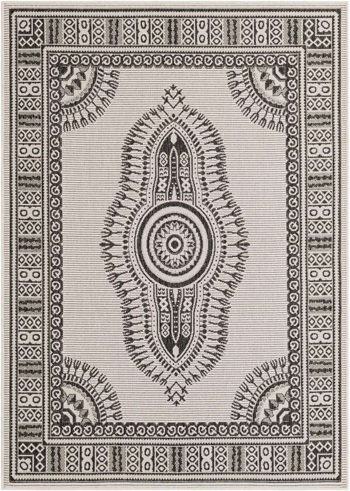 5' 3 x 7' Easy-Clean Traditional Indoor / Outdoor Rug