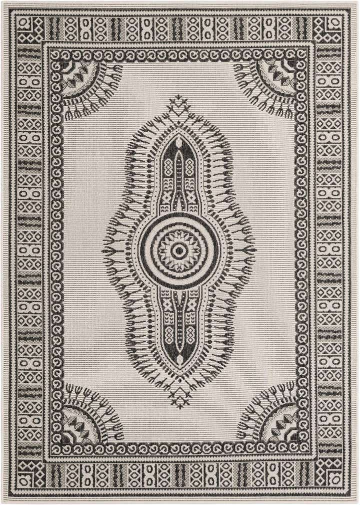 5' 3 x 8' Easy-Clean Traditional Indoor / Outdoor Rug