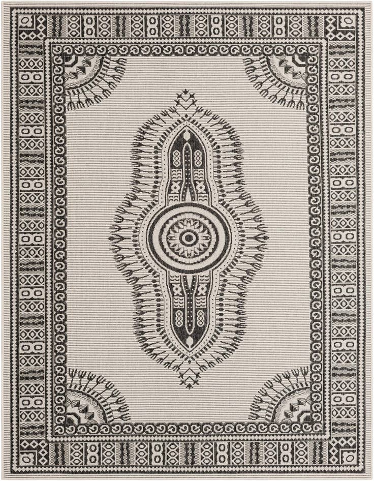Detail image of 6' x 9' Easy-Clean Traditional Indoor / Outdoor Rug
