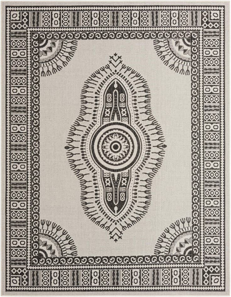Detail image of 7' 10 x 10' Easy-Clean Traditional Indoor / Outdoor Rug