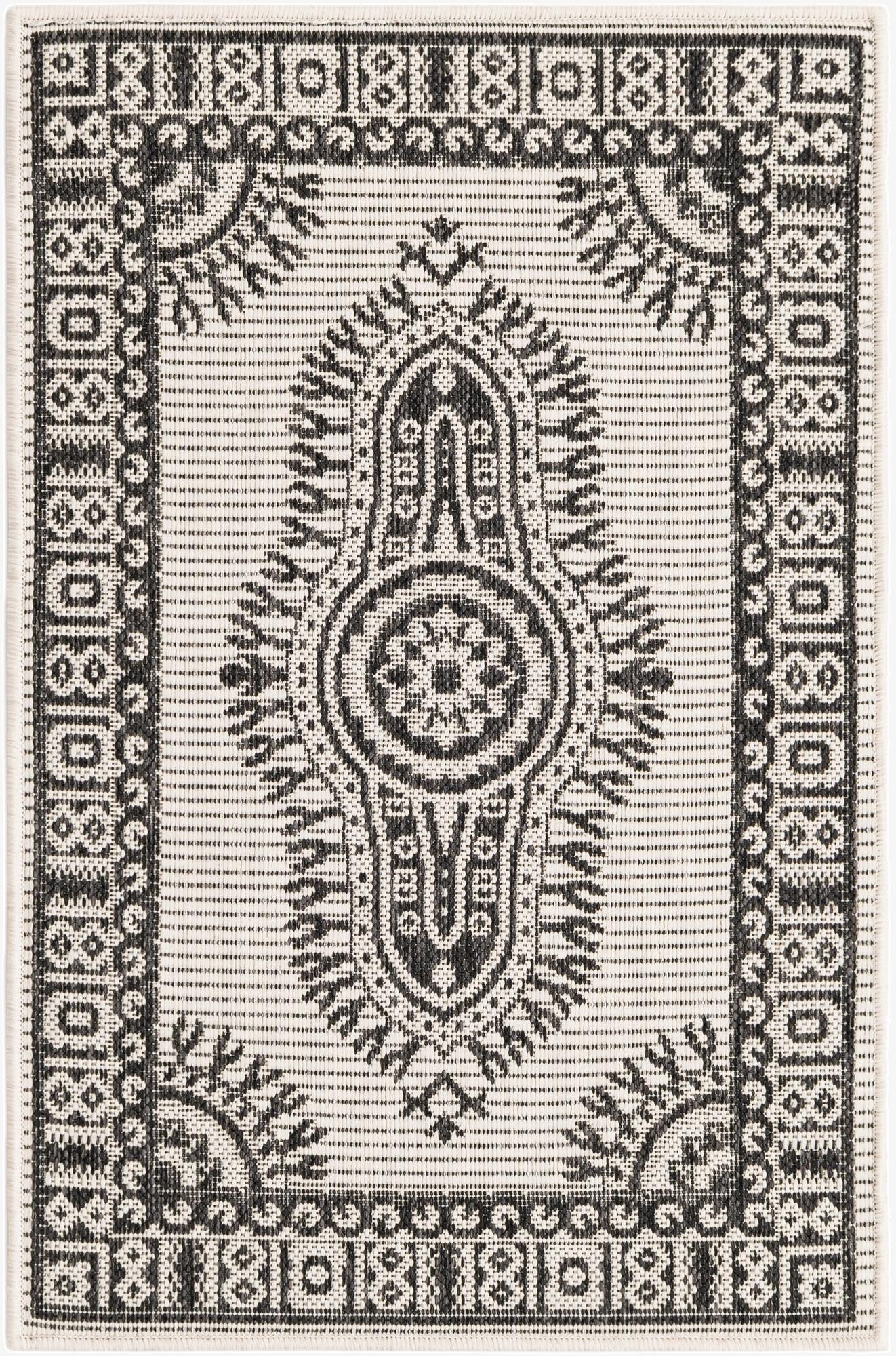 2' x 3'  Washable Traditional Indoor / Outdoor Rug