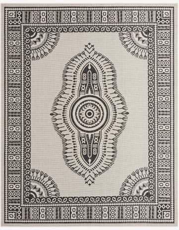 7' 10 x 10' Easy-Clean Traditional Indoor / Outdoor Rug