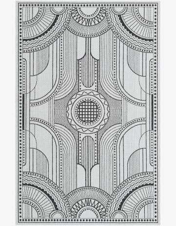 5' 3 x 8' Easy-Clean Traditional Indoor / Outdoor Rug