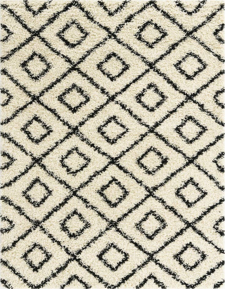 Detail image of 5' 3 x 8' Trellis Shag Rug