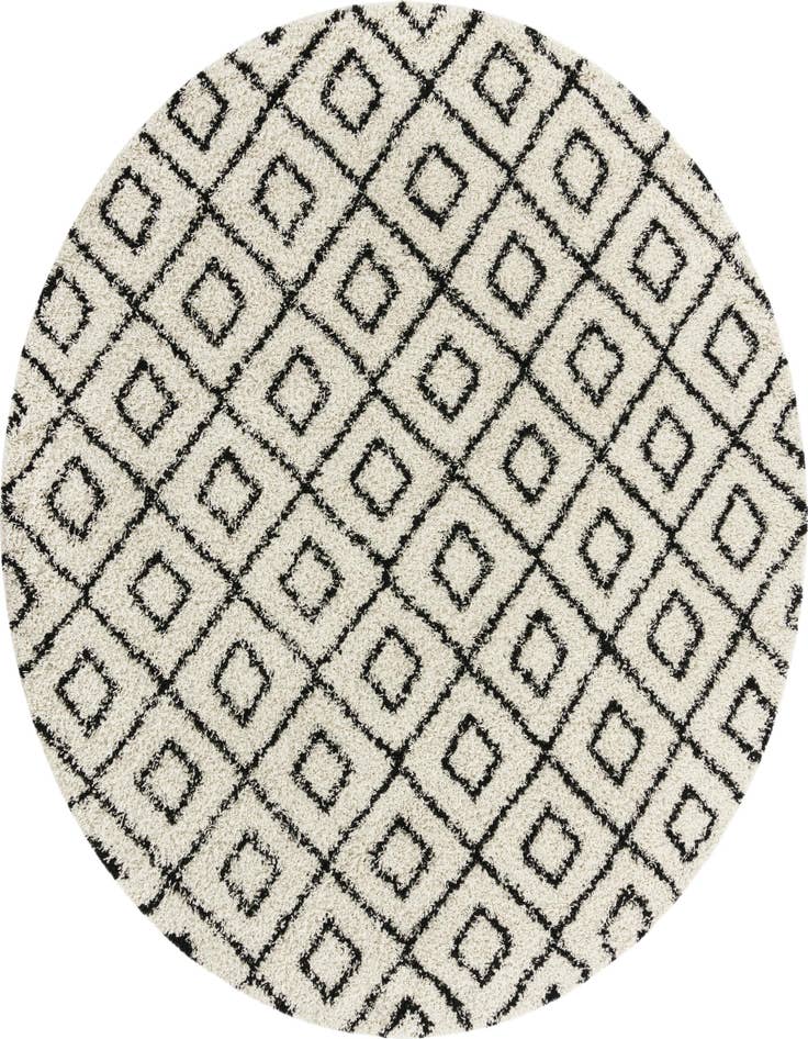 Detail image of 10' x 10' Lattice Shag Round Rug