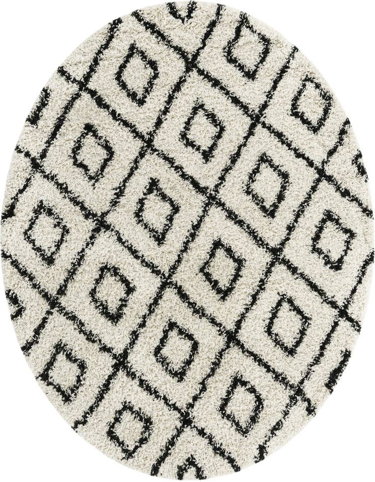 Detail image of 6' x 6' Lattice Shag Round Rug