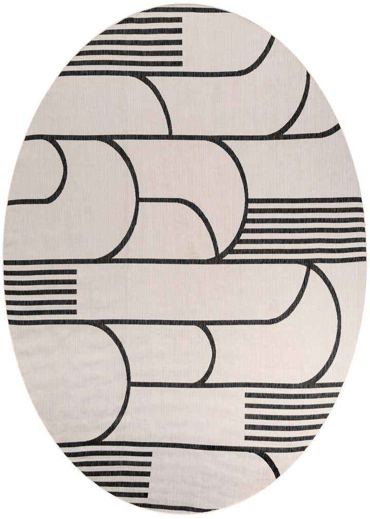 10' x 10' Easy-Clean Modern Indoor / Outdoor Round Rug