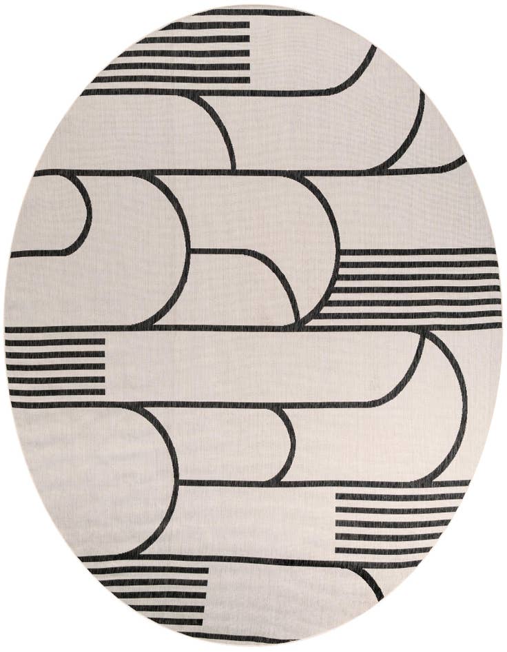 Detail image of 10' x 10' Easy-Clean Modern Indoor / Outdoor Round Rug