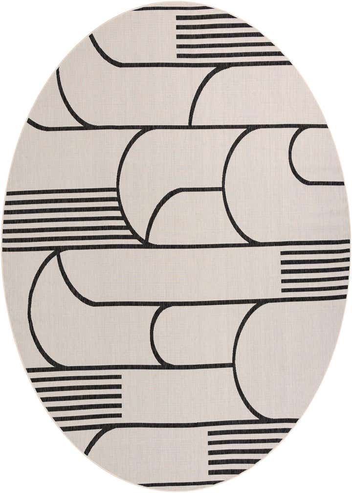 12' x 12' Easy-Clean Modern Indoor / Outdoor Round Rug