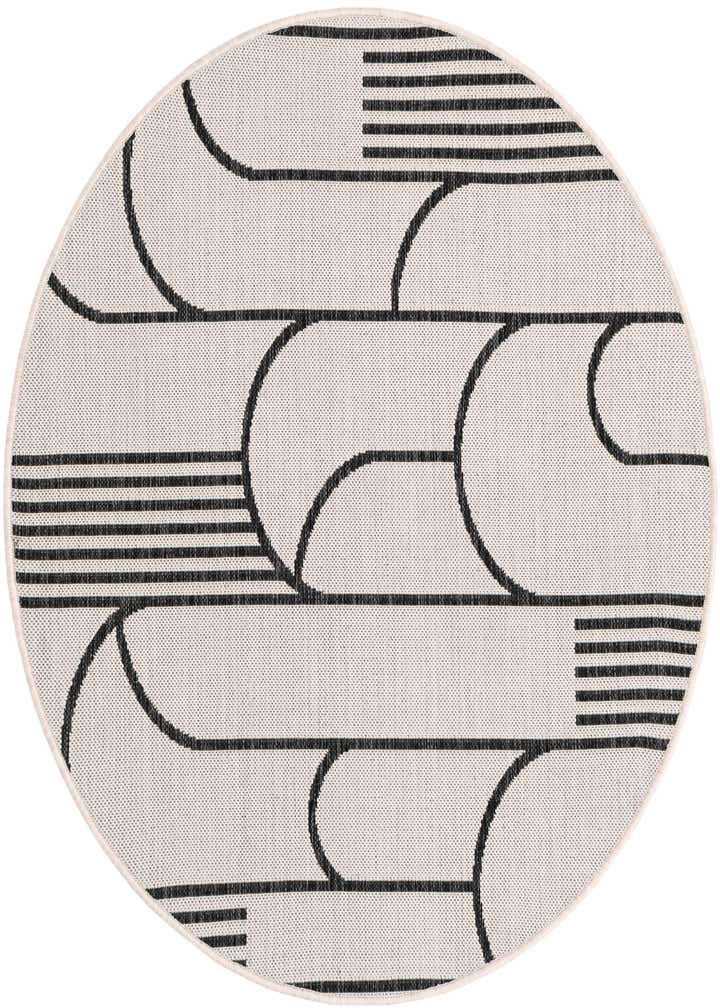 4' x 4' Easy-Clean Modern Indoor / Outdoor Round Rug