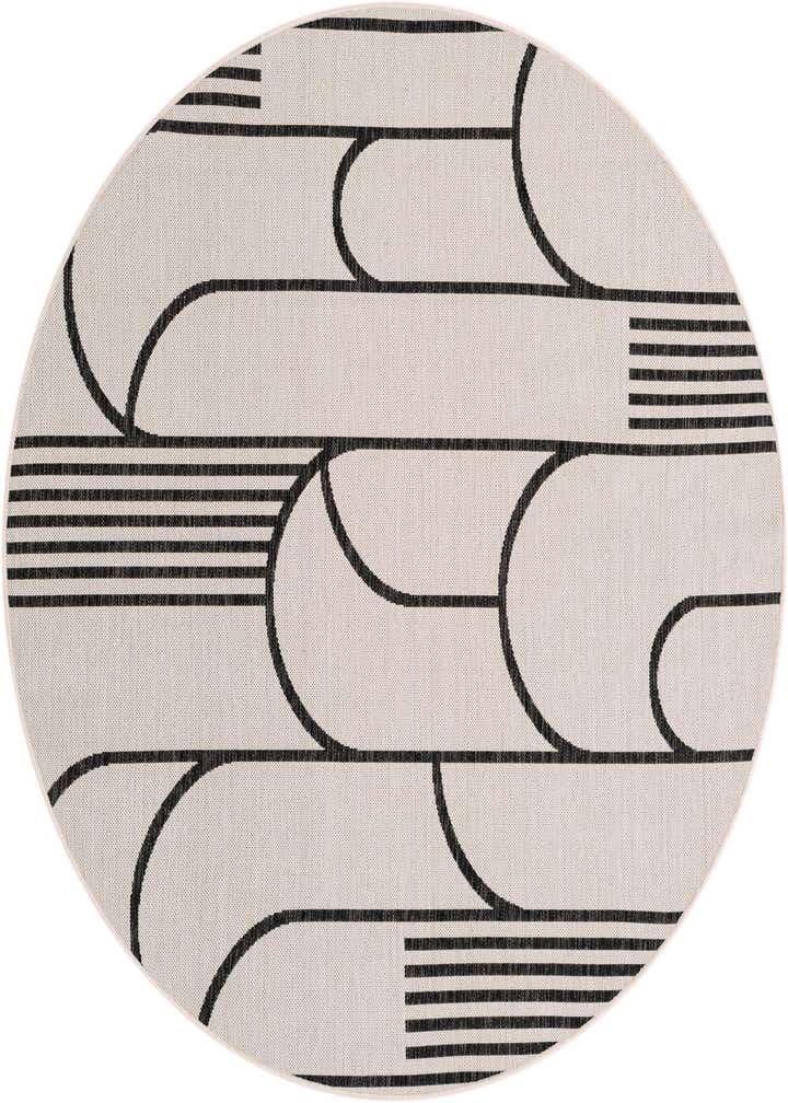 6' x 6' Easy-Clean Modern Indoor / Outdoor Round Rug
